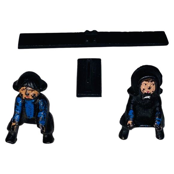 Vintage Cast Iron Amish Boy and Girl on Teeter Totter 1997 John Wright Toy A925 - Picture 8 of 10